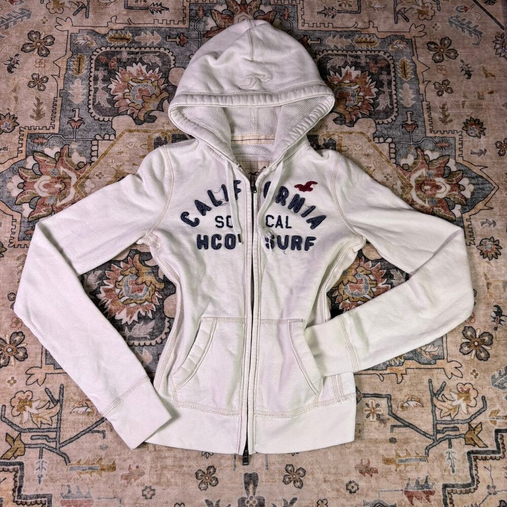 Vintage Y2K Hollister zip up hooded jacket size small early 2000s Size XS